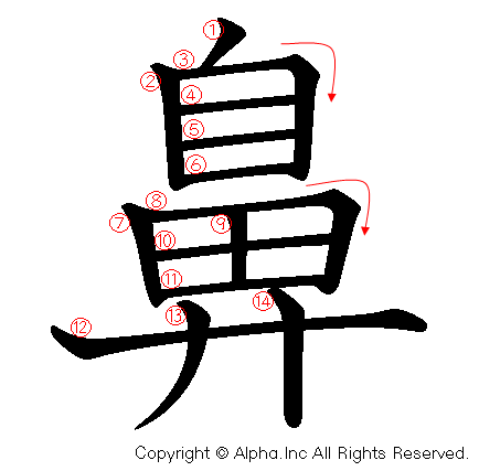 鼻 へん の 漢字